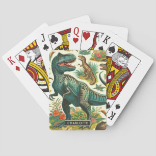  dinosaurus schilderij pokerkaarten