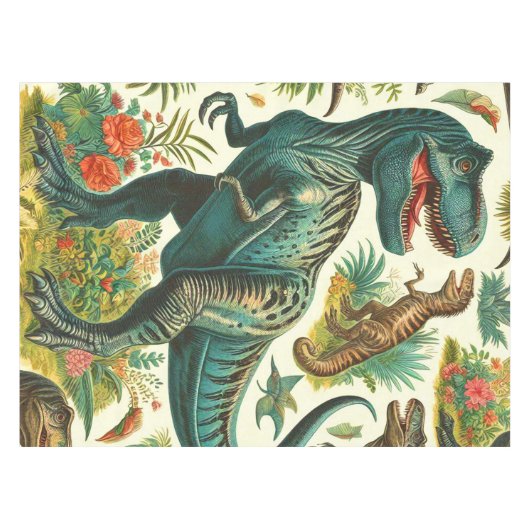  dinosaurus schilderij tafelkleed (Voorkant (Horizontaal))