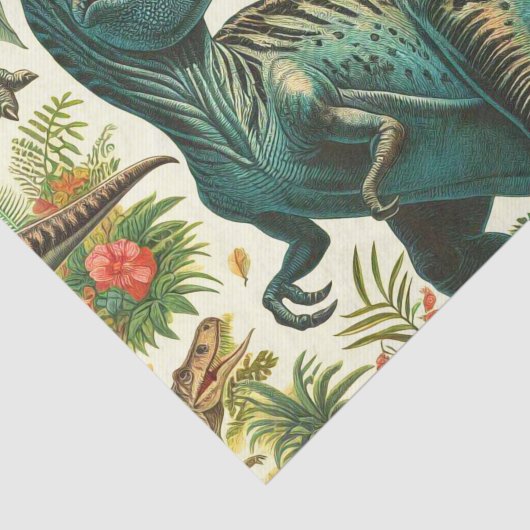 dinosaurus schilderij tissuepapier (Detail)