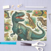  dinosaurus schilderij tissuepapier (Craft)