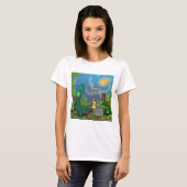 Dinosaurus Selfie Dames Funny Comic T-shirt (Voorkant volledig)