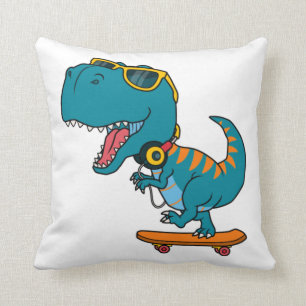 dinosaurus skateboard kussen