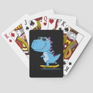 dinosaurus skateboard pokerkaarten