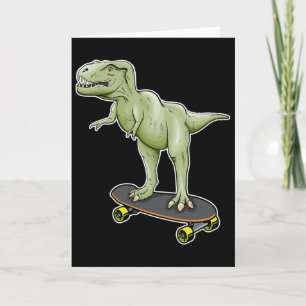 Dinosaurus Skateboarding T-rex Dino Dinosaur Kaart