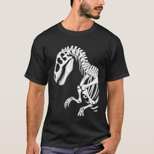 Dinosaurus Skelet Fossiel T-shirt (Voorkant)