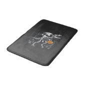 Dinosaurus Skelet Halloween Pompoen Begraafplaats Badmat (Gekanteld)