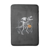 Dinosaurus Skelet Halloween Pompoen Begraafplaats Badmat (Voorkant Verticaal)