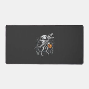 Dinosaurus Skelet Halloween Pompoen Begraafplaats Bureaumat