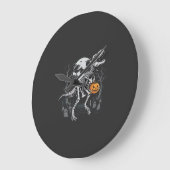 Dinosaurus Skelet Halloween Pompoen Begraafplaats Grote Klok (Hoek)
