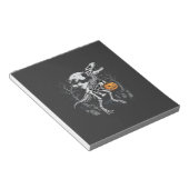 Dinosaurus Skelet Halloween Pompoen Begraafplaats Notitieblok (Schuin)