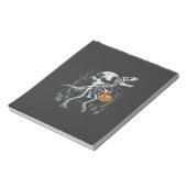 Dinosaurus Skelet Halloween Pompoen Begraafplaats Notitieblok (Linkerzijde)