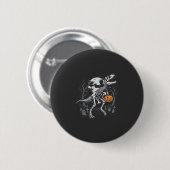 Dinosaurus Skelet Halloween Pompoen Kerkhof Desi Ronde Button 5,7 Cm (Voorkant /achterkant)