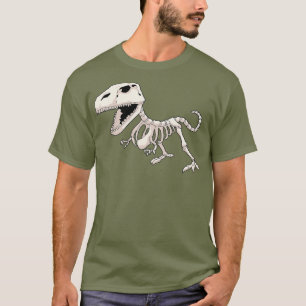 Dinosaurus skelet paleontoloog t-shirt