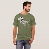 Dinosaurus skelet paleontoloog t-shirt (Voorkant volledig)