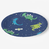 Dinosaurus Space dino kinder Pattern Gift Cute Sum Papieren Bordje (Gekanteld)