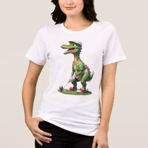 dinosaurus speelt golf dinosaurus golf shirt