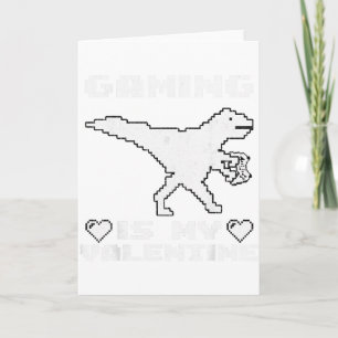 Dinosaurus speelt videogames Grappig gamen voor Va Kaart