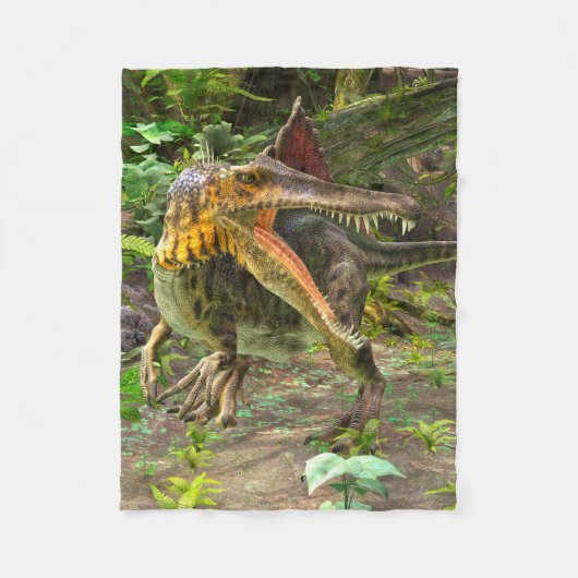Dinosaurus Spinosaurus Fleece Deken (Voorkant)