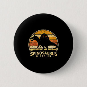 Dinosaurus Spinosaurus grappige vintage vrouwen Ronde Button 5,7 Cm