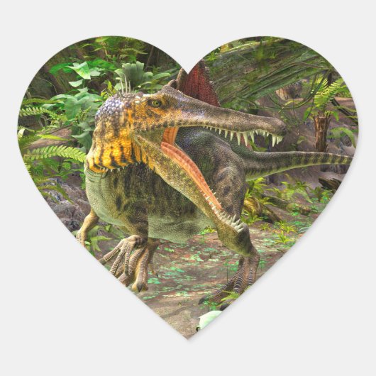 Dinosaurus Spinosaurus Hart Sticker (Voorkant)