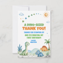 Dinosaurus Stamp Chompende Waterverf Eerste Verjaa