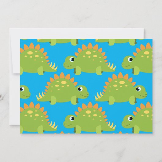Dinosaurus Stegosaurus Kinder 1e Verjaardag Dino P Kaart (Achterkant)