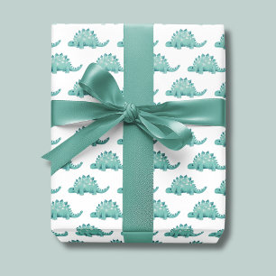 Dinosaurus Stegosaurus Kinderverjaardag Inpakpapier Vel