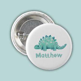 Dinosaurus Stegosaurus Naam Ronde Button 3,2 Cm