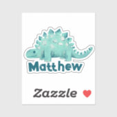 Dinosaurus Stegosaurus Naam Sticker (Vel)