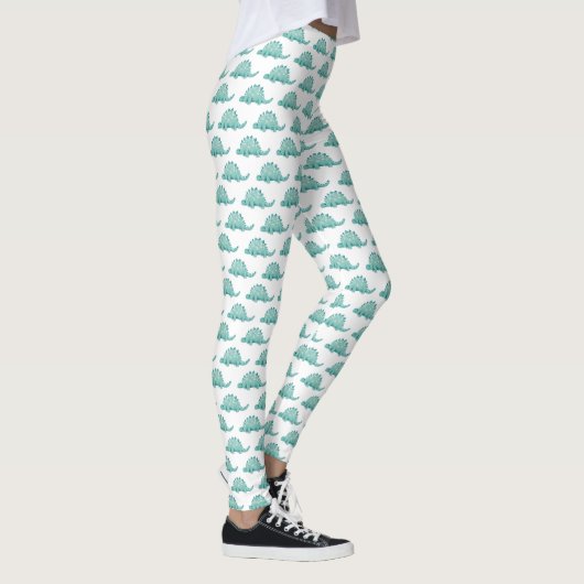 Dinosaurus Stegosaurus Patroon Leggings (Rechts)