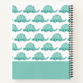 Dinosaurus Stegosaurus patroon Naam Notitieboek (Achterkant)