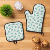 Dinosaurus Stegosaurus patroon Ovenwant & Pannenlap Set (Top down)