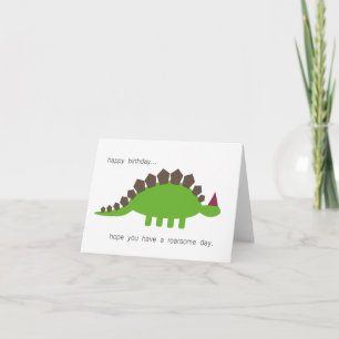 Dinosaurus Stegosaurus verjaardagskaart Kaart