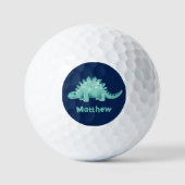 Dinosaurus Stegosaurus Voornaam Golfballen (Voorkant)
