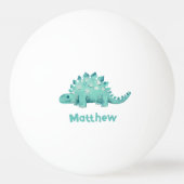 Dinosaurus Stegosaurus Voornaam Pingpongbal (Voorkant)