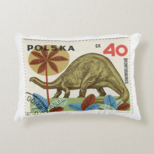 Dinosaurus stempel accent kussen