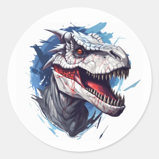 dinosaurus-Sticker Ronde Sticker (Voorkant)