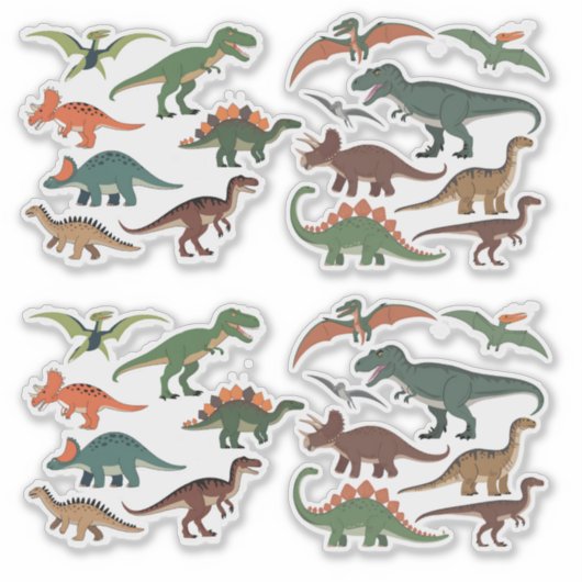 dinosaurus-Sticker Sticker (Voorkant)