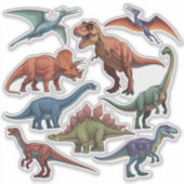 dinosaurus-Sticker Sticker (Voorkant)