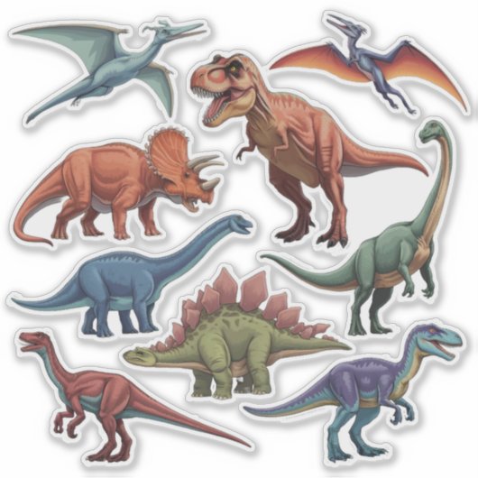 dinosaurus-Sticker Sticker (Voorkant)
