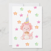 Dinosaurus Stomp Chomp Rawer Verjaardagsfeestje Me Kaart (Achterkant)