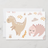 Dinosaurus Stomp Chomp Rawr 1e Verjaardag Foto Kaart (Achterkant)