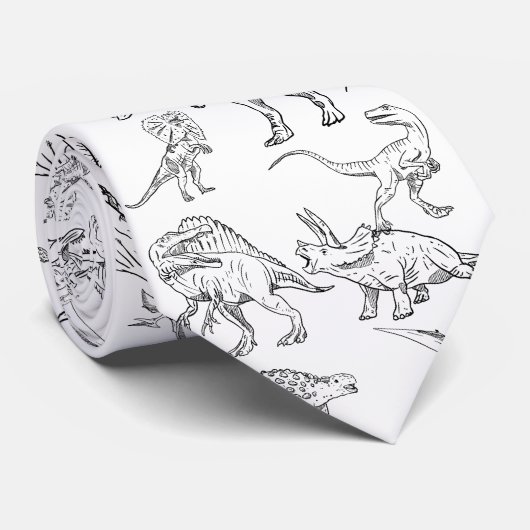 dinosaurus stropdas (Opgerold)