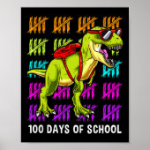 Dinosaurus T Rex 100 Dagen van School Dinosaurus T Poster (Voorkant)