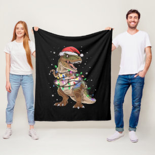 Dinosaurus T-rex Boom Kerst Trui Xmas Dino Fleece Deken