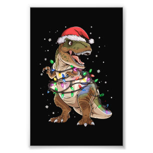 Dinosaurus T-rex Boom Kerst Trui Xmas Dino Foto Afdruk