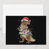 Dinosaurus T-rex Boom Kerstmis Trui Xmas Dino Feestdagenkaart (Voorkant / Achterkant)