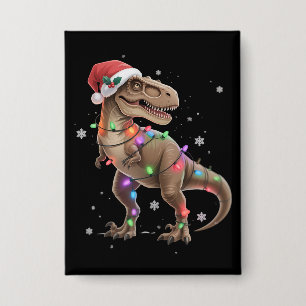 Dinosaurus T-rex Boom Kerstmis Xmas Huisdier Dino  Button
