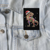 Dinosaurus T-rex Boom Kerstmis Xmas Huisdier Dino  Button (Insitu)