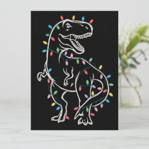 Dinosaurus T-rex Boom Kerstmis Xmas Huisdier Dino Feestdagenkaart